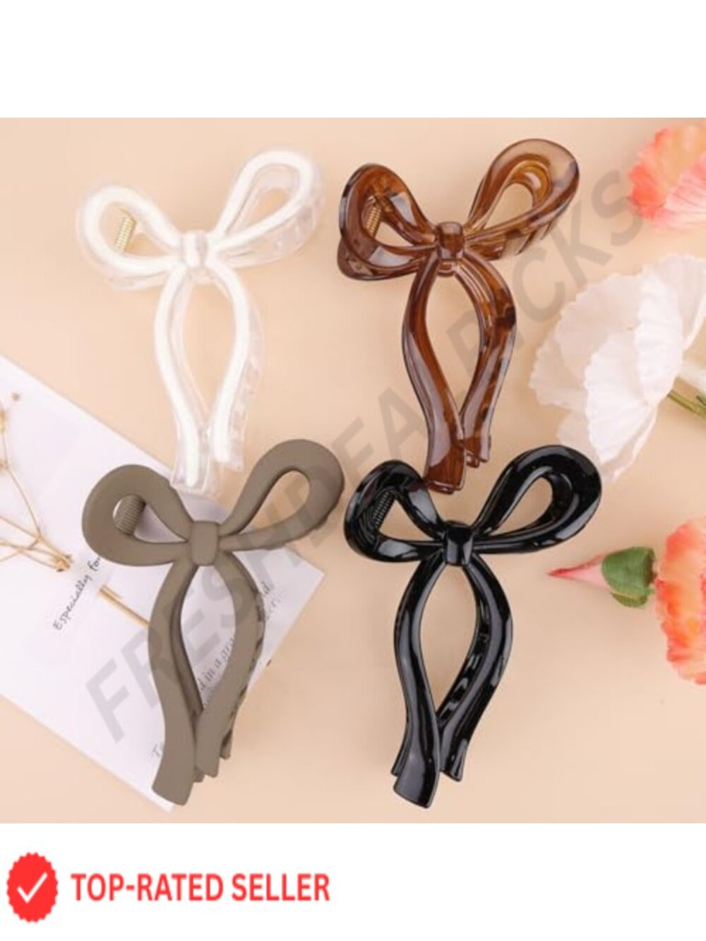 Bow Hair Clips Set Elegant Nonslip Butterfly Hair Accessories for Women Girls